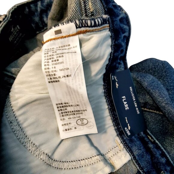 Hollister Womens  Classic five-pocket style Flare Jeans Blue Denim Size 6R - Picture 8 of 9